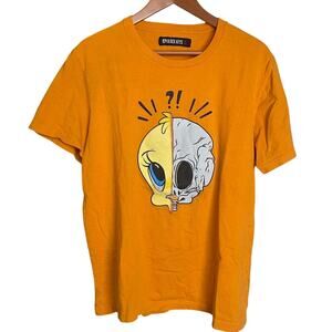 Black Keys x Tweety Bird Split Skull T-Shirt Looney Tunes - XL